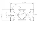 Rail aluminium V 20x40mm 1